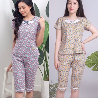 Đồ bộ mặc nhà nữ, quần áo mặc ở nhà, quần áo nữ, đồ bộ quần lửng mát