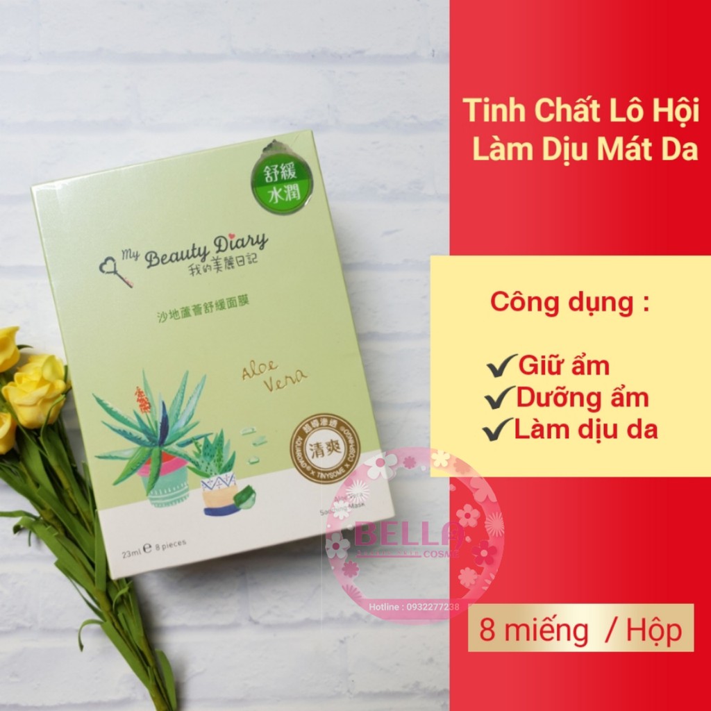 Mặt Nạ My Beauty Diary Lô Hội – Làm Dịu Mát Da