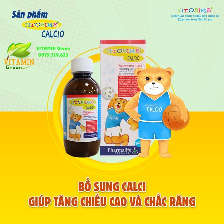 Siro FITOBIMBI CALCIO - Giúp trẻ phát triển cơ thể khỏe mạnh