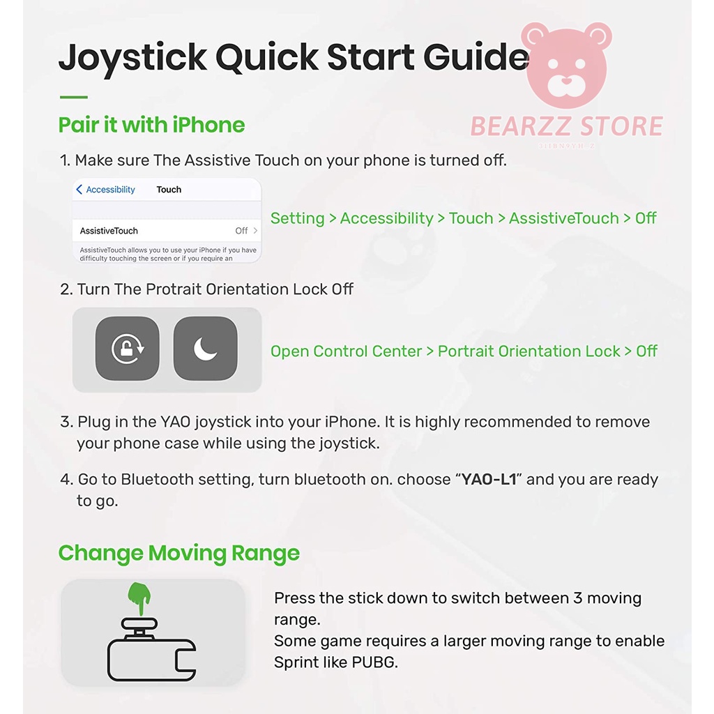 Tay Cầm Chơi Game Liên Quân PUBG - Cần Điều Khiển Chơi Game Di Động IFYOO Yao Chính Hãng