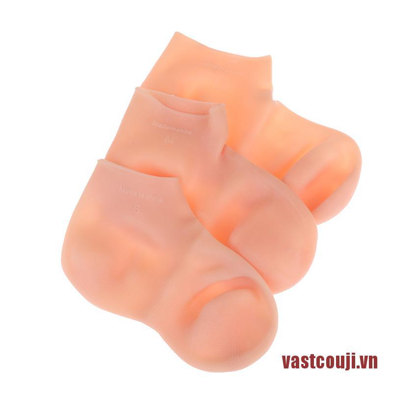 1 Cặp Vớ Silicone Dưỡng Ẩm Chống Nứt Nẻ Cho Chân