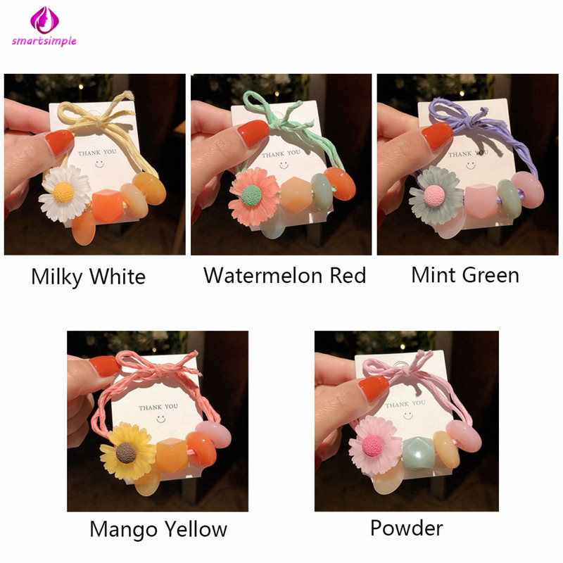 Dây Buộc Tóc Hình Bông Hoa Dễ Thương Cho Nữ