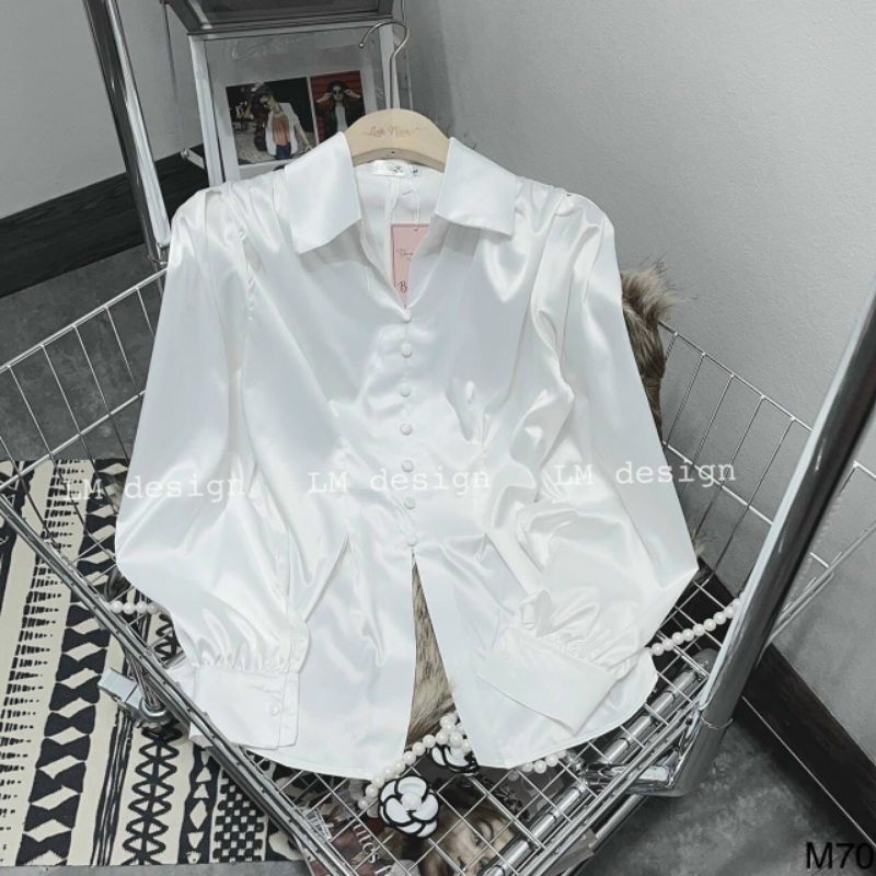 ÁO VOAN CỔ BẺ THẮT NƠ EO TAY PHỒNG VKVGB18