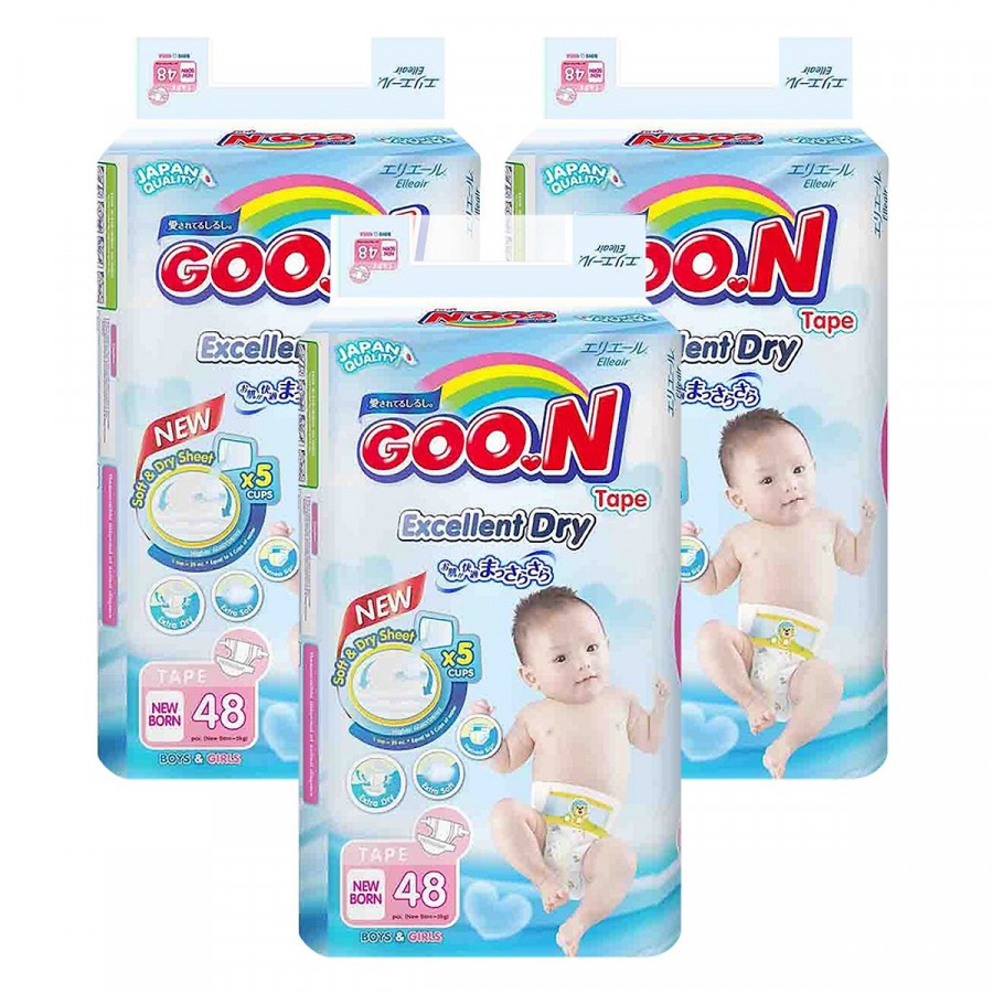 Tã bỉm dán goon Slim  Newborn 48,NB48