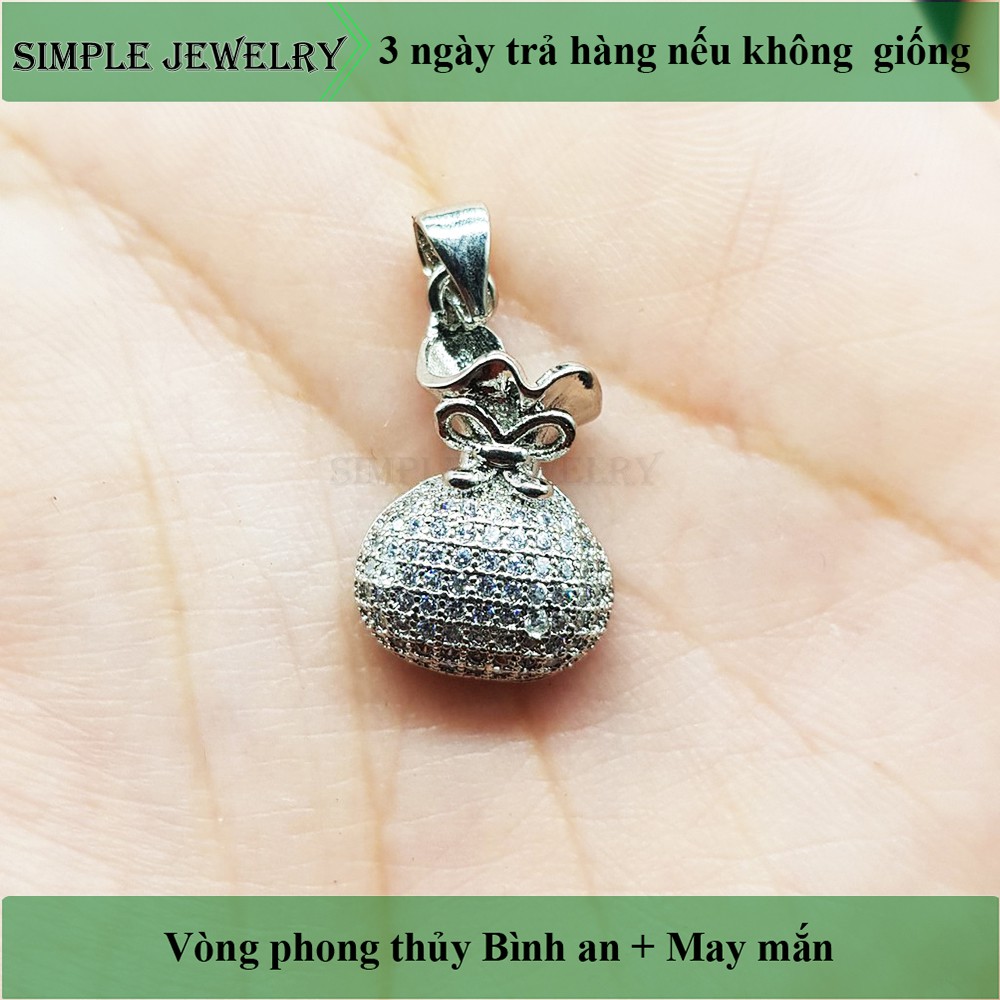 Charm bạc đính đá long lanh cực sang trọng, dùng để mix vòng đeo tay, đeo cổ