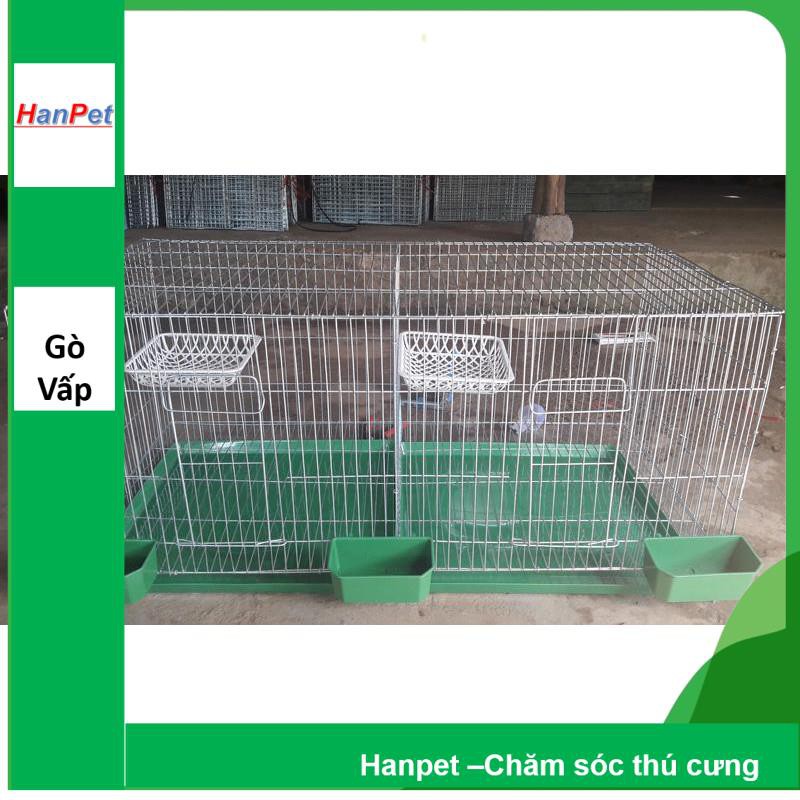 Hanpet.GV- Lồng chim cảnh lắp ghép loại rộng 1 mét (100cmx50cmx50cm) ĐỦ PHỤ KIỆN- Lồng thú cưng bằng kẽm