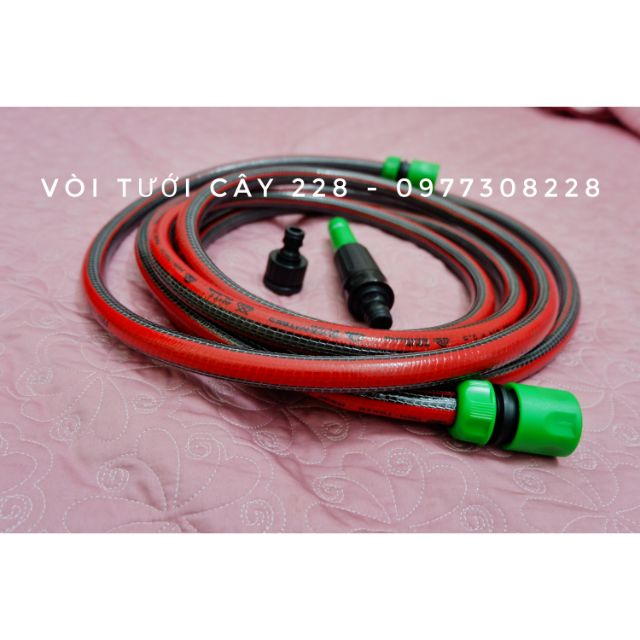 Bộ 15 mét dây vòi 5 lớp tưới cây đủ bộ siêu xịn