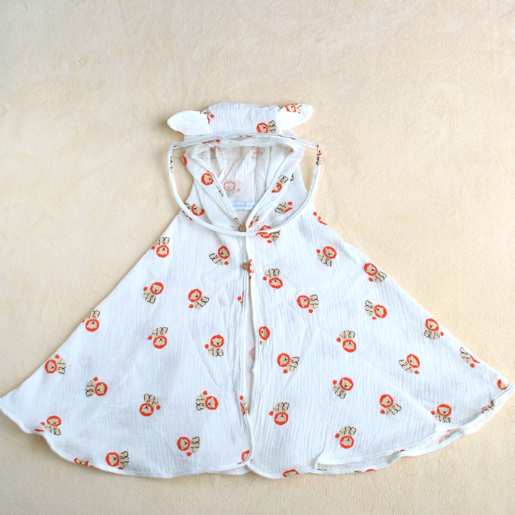 Áo Choàng Chống Nắng Tránh Gió, Áo Nắng Trẻ Em Kiểu Cánh Dơi Vải Xô Muslin Kèm Kính Chống Giọt Bắn Cho Bé Yêu