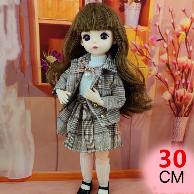 Búp bê Barbie 27 khớp đáng yêu kích thước 30cm 3D