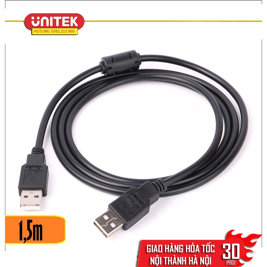 Cáp USB hai đầu đực dài 1.5m (Đen) | BigBuy360 - bigbuy360.vn