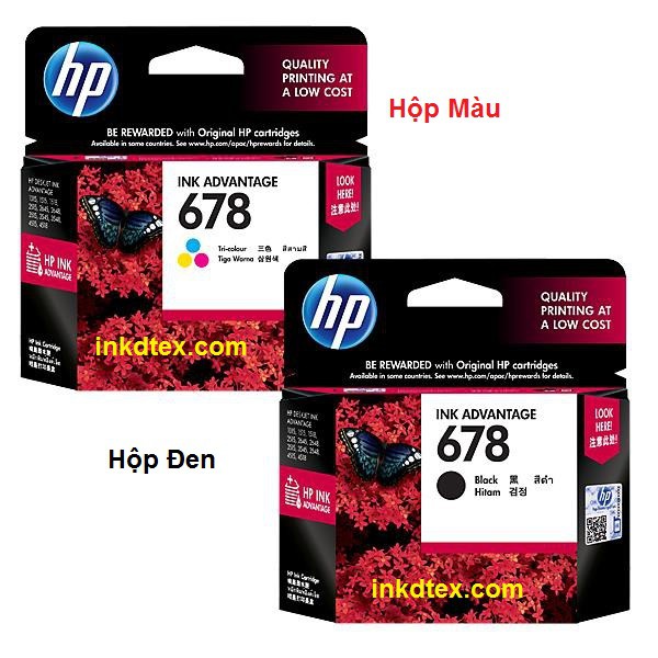 Mực in HP 678 - Combo Đen Và Màu - Hàng Chính Hãng