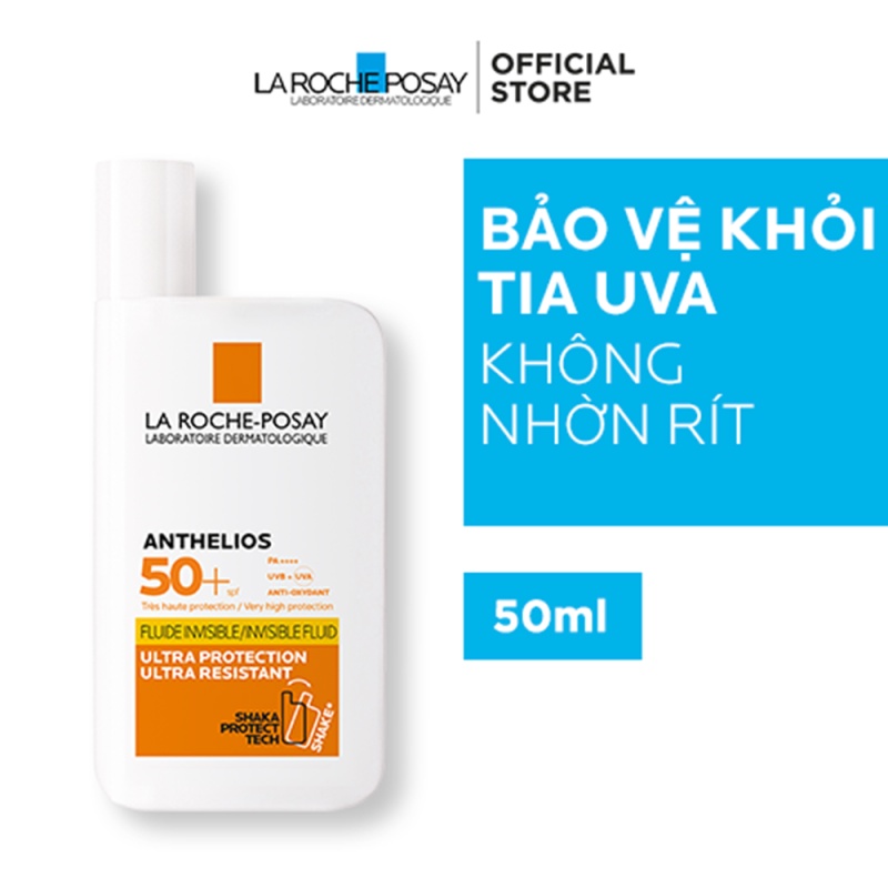 Bộ sản phẩm chống nắng bảo vệ da toàn diện không nhờn rít La Roche-Posay Anthelios Invisible Fluid SPF50+