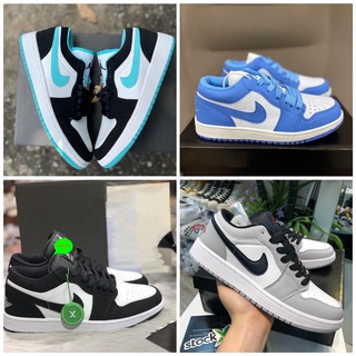 Giày Thể Thao ⚡️Siêu Rẻ⚡️ JD1 low Xanh, xám chỉ đỏ, xanh ngọc, đen trắng Thấp Cổ