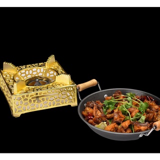 Bếp Cồn Gang Cao Cấp - Mạ Vàng