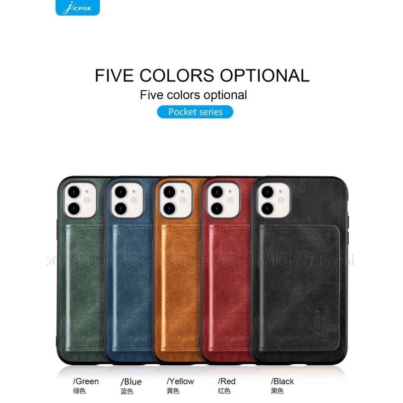 Ốp lưng ví da J-Case cho iPhone XS max / 11/ 11 Pro/ 11 Pro max / 12 Mini/ 12/ 12 Pro/ 12 Pro max để tiền, thẻ siêu tiện