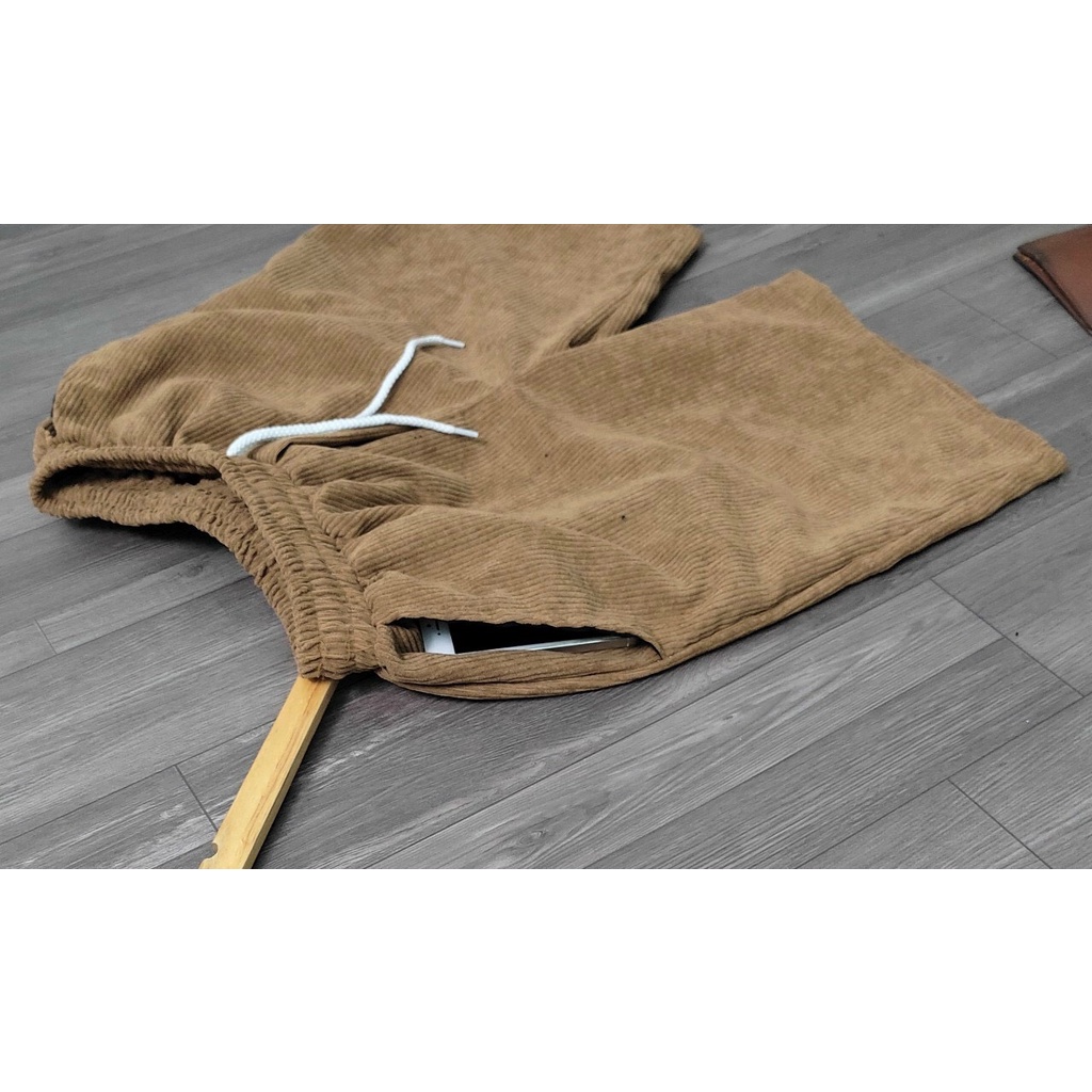 Quần Short Nhung Tăm Gân Form Rộng Nam Nữ  Unisex Phong Cách Trẻ Trung Cá Tính - Short Nhung