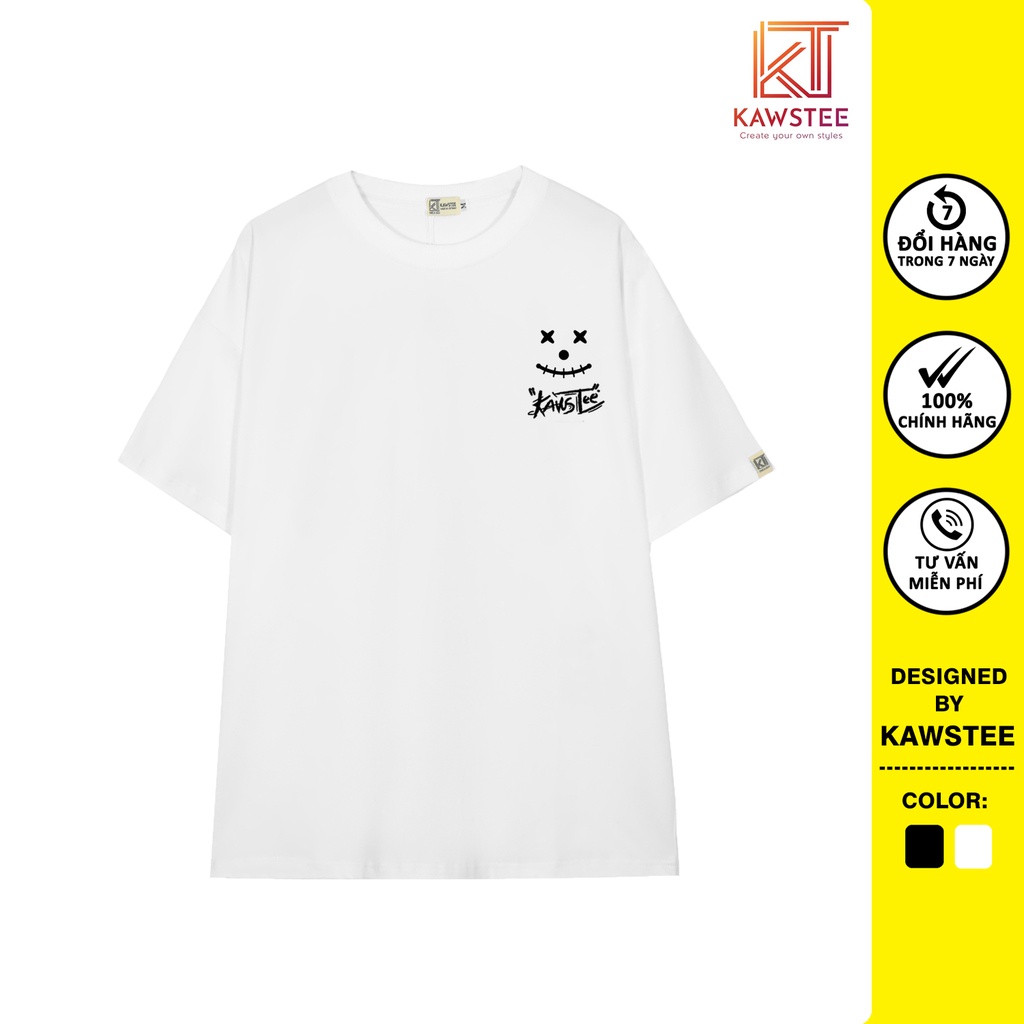 Áo thun KAWSTEE form unisex tay lỡ dành cho nam nữ in hình KAWSTEE năng động | BigBuy360 - bigbuy360.vn