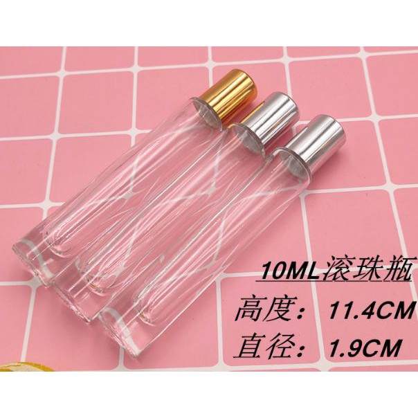 ( 10k+/ lọ) Combo 51 +2 Chai chiết nước hoa 10ml trụ Thủy tinh  12.5cm