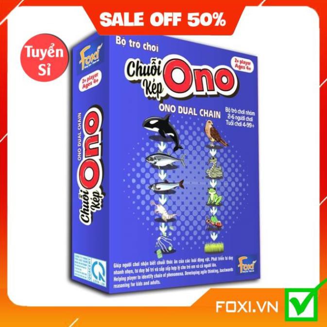 Board game-Chuỗi Ono KÉP Foxi-thẻ glenndoman thông minh-chuỗi thức ăn của động vật biển