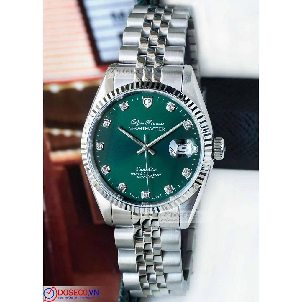 Đồng Hồ Nam Cơ Automatic Chính Hãng Olym Pianus Dây Kim Loại Cao Cấp Kính Sapphire Chống Nước CL