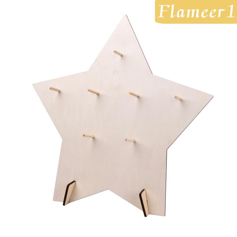 [Flameameer1] Giá Đỡ Trưng Bày Bánh Donut Bằng Gỗ Hình Ngôi Sao Kích Thước 38cm