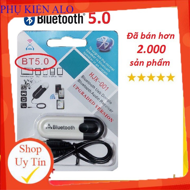 USB Bluetooth DONGLE 5.0 & 4.0 HJX 001 loại 1 không nhiễu - dùng cho loa, amply, mixer, equalizer