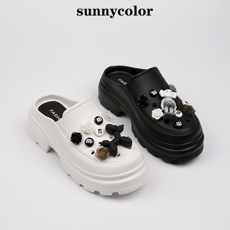 crocs Sticker shoes sticker for cross sandalsDép crocs Quai Chéo Bằng EVA Chống Trượt Họa Tiết KAWS Thời Trang Đi Biển Cho Nữ