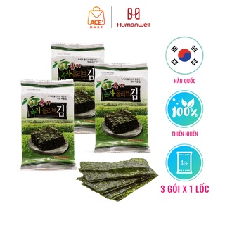 Rong Biển Hàn Quốc - Rong Biển Ăn Liền Humanwell Olive Trà Xanh