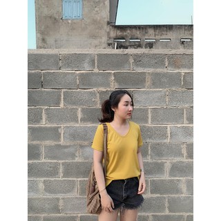 ÁO THUN CỔ TIM TRƠN BASIC