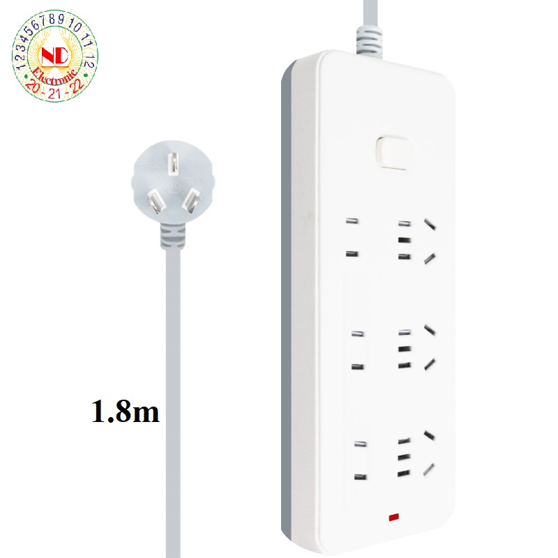 Ổ Cắm Điện Kéo Dài BULL GN-402, Ổ Cắm Chuyên Dùng Cho Phích Chân Chéo, Chân Dẹt, Không Dùng Cho Chân Tròn