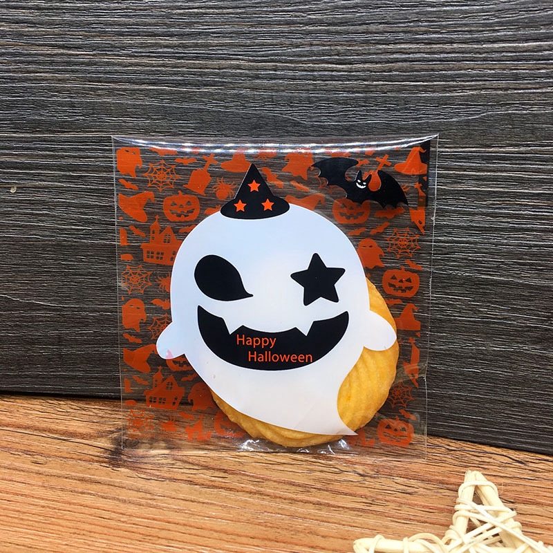 Mới Set 100 Túi Đựng Bánh Kẹo Phong Cách Halloween