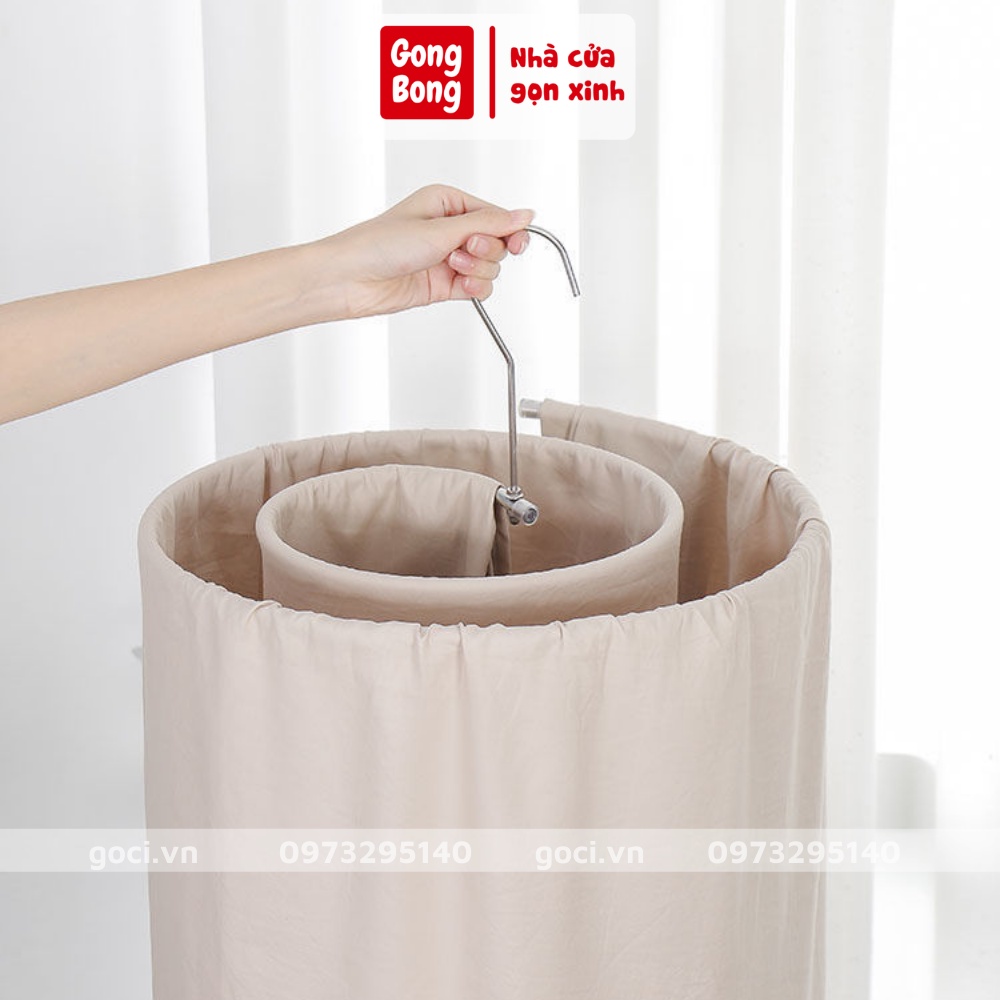 Móc phơi chăn thông minh hình xoắn ốc inox đa năng tiết kiệm không gian chịu lực nặng