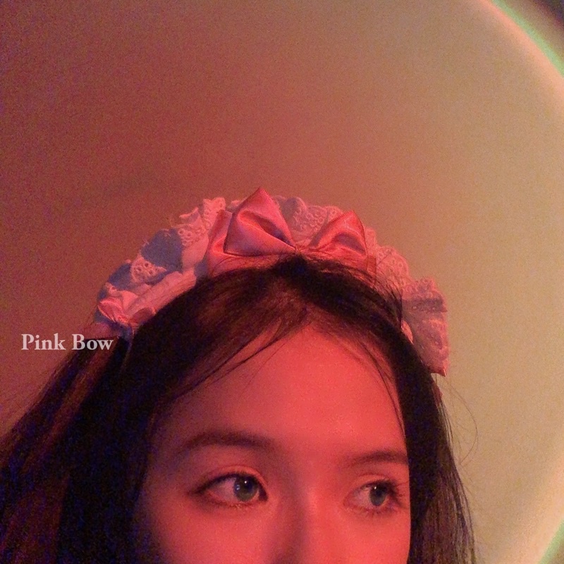 Cài Tóc Hầu Gái Có Nơ hóa trang cosplay Maid xinh xắn màu Đen/Trắng/Hồng/Đỏ