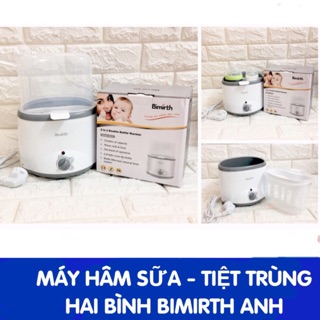 Máy hâm sữa, tiệt trùng Bimirth 2 bình cổ rộng