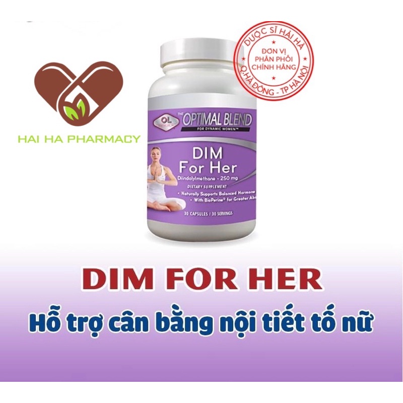 Viên uống hỗ trợ cân bằng nội tiết tố nữ DIM FOR HER OLYMPIAN LABS, cải thiện sinh lý nữ
