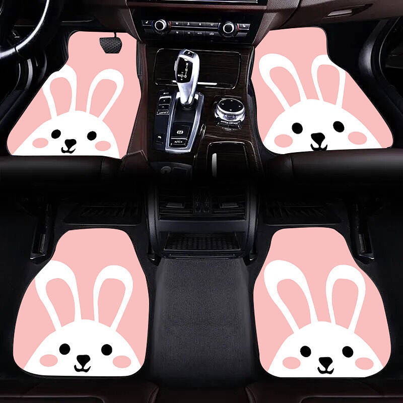 Thảm Da Lộn Lót Sàn Xe Hơi Chống Trượt Họa Tiết Hoạt Hình