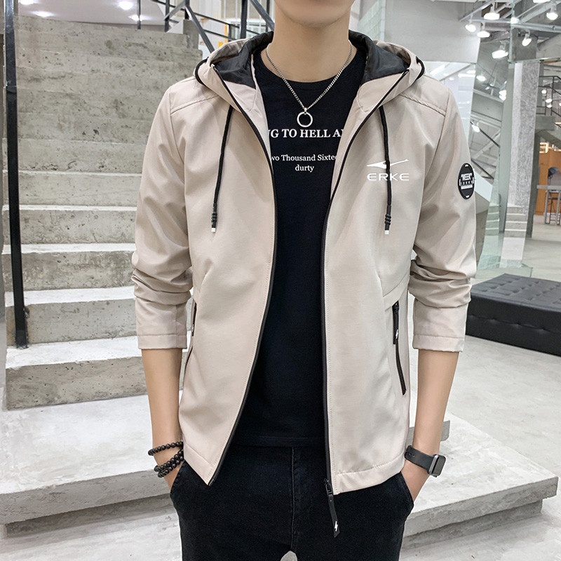 Áo khoác nam Hongxing Erke mùa xuân và mùa thu năm 2021 xu hướng mới tất cả phù hợp với mùa thu mùa xuân.