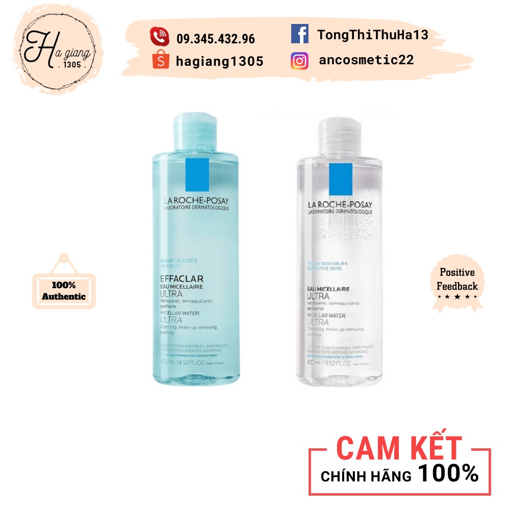 Nước tẩy trang La Roche Posay Micellar Water 400ml