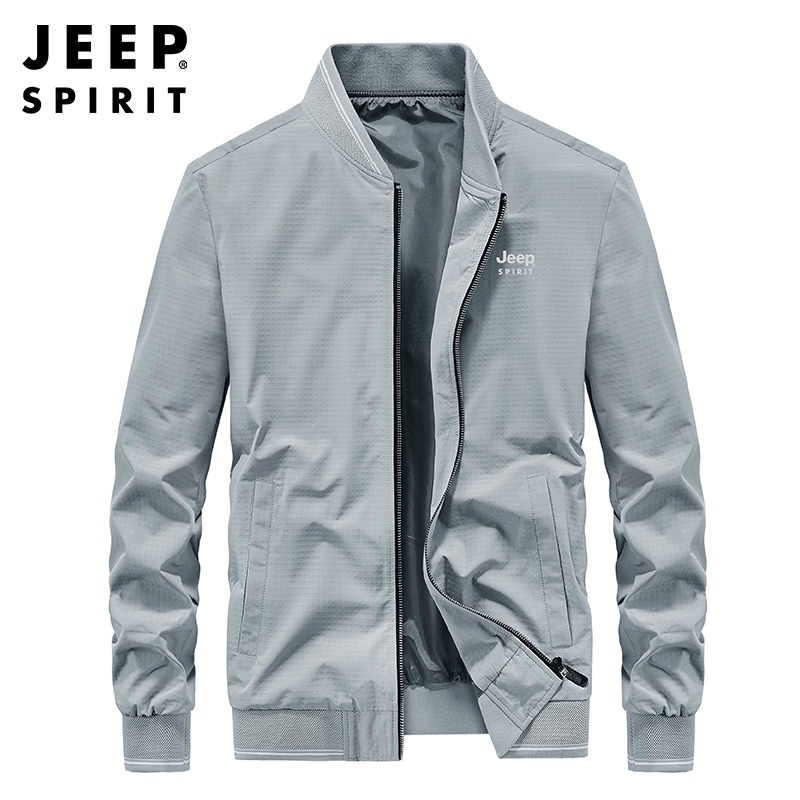 JEEP Áo Khoác Bóng Chày Cổ Đứng Chất Liệu Mỏng Kiểu Dáng Đơn Giản Thời Trang Cho Nam