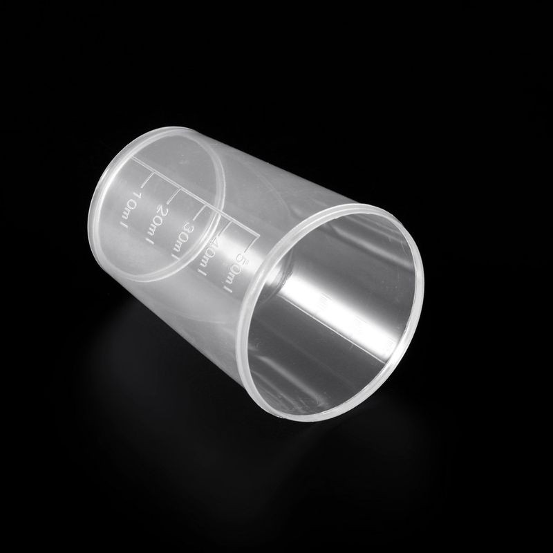10 Cốc Đong Bằng Nhựa 50ml 1 / 4 C Dùng Cho Phòng Thí Nghiệm