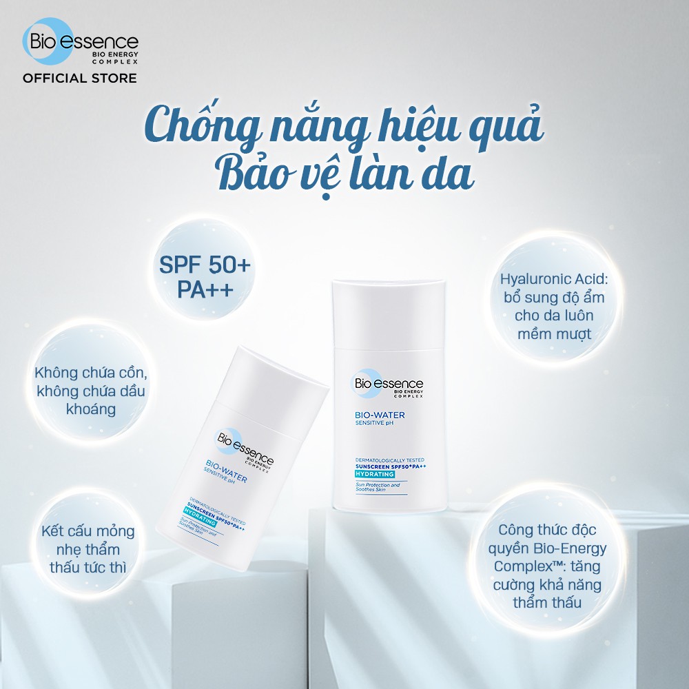 Combo 2 Kem chống nắng Bio Essence Bio Water B5 Sunscreen SPF50+ PA++ 40ml/chai | BigBuy360 - bigbuy360.vn