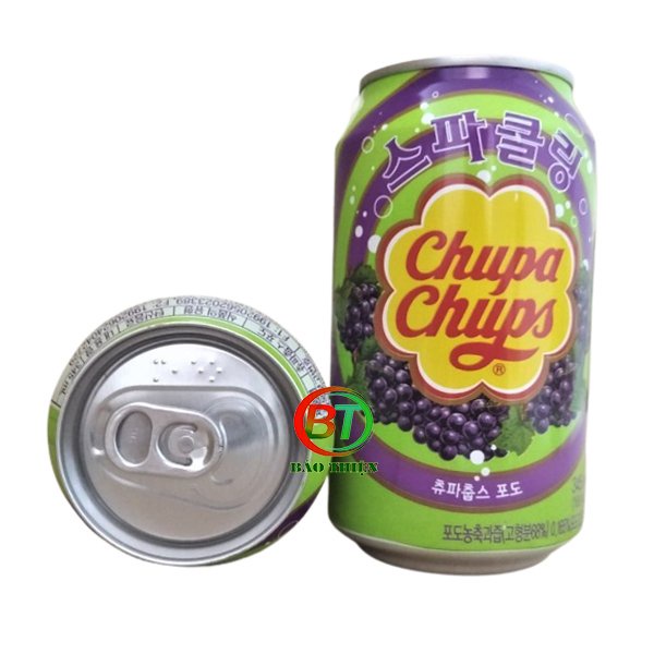 Nước uống Chupa Chups (3 vị) Hàn Quốc lon 345ml