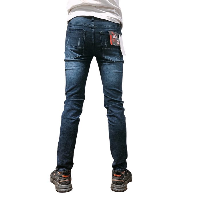 [Mã LTP50 giảm 50000 đơn 150000] Quần jeans dài nam LB co giãn, vải jean denim dày dặn, cắt rách, phom slim fit DNHQ960