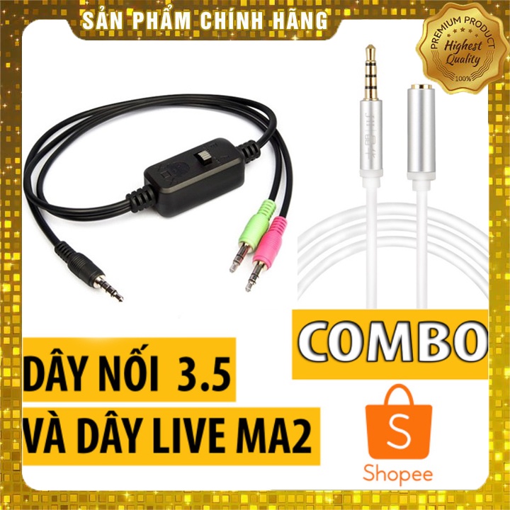 Combo Dây Livestream 3 Màu XOX MA2 + Dây Nối Dài 2M