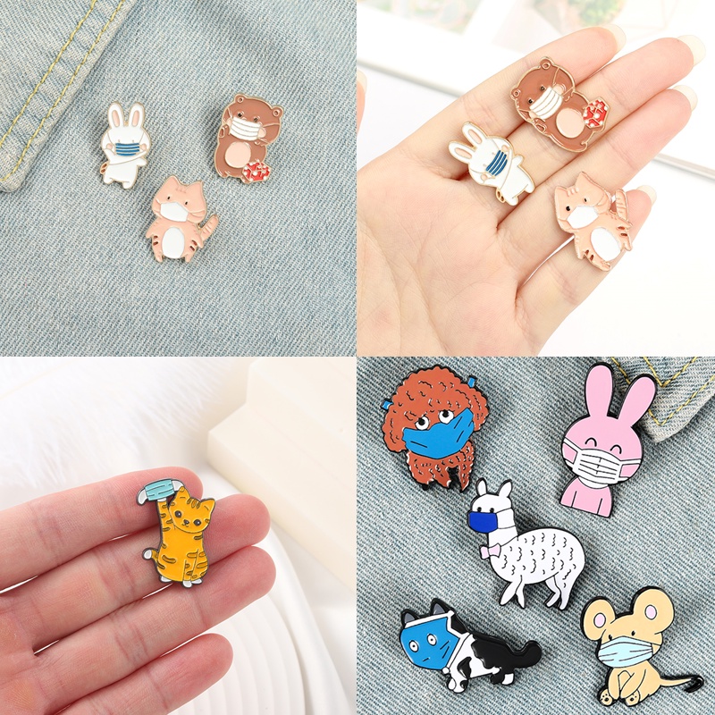 Trâm Cài Áo Hình Động Vật Hoạt Hình Dễ Thương