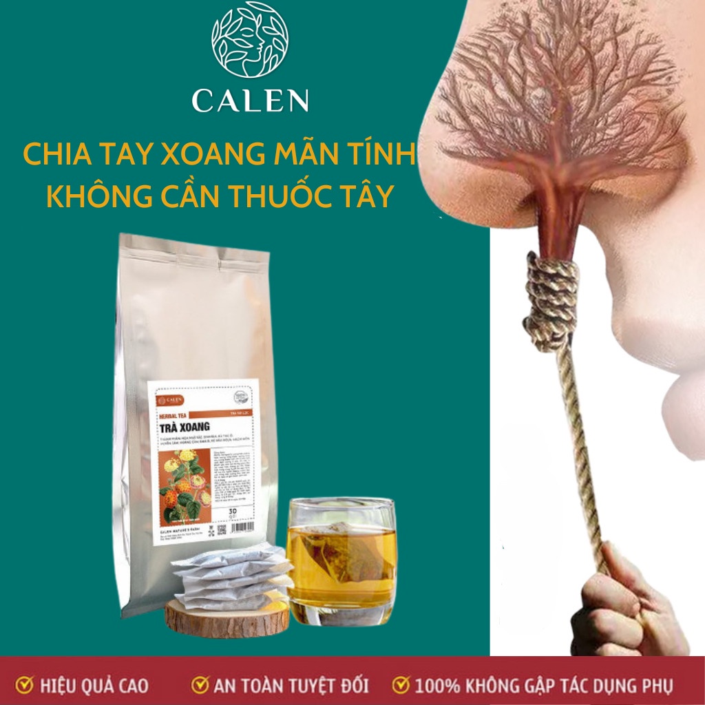 [Xoang mãn tính] Trà xoang mũi Calen giảm tình trạng dị ứng mũi,chảy nước mũi, sổ mũi, đau mũi, khó thở bịch 30 gói lọc