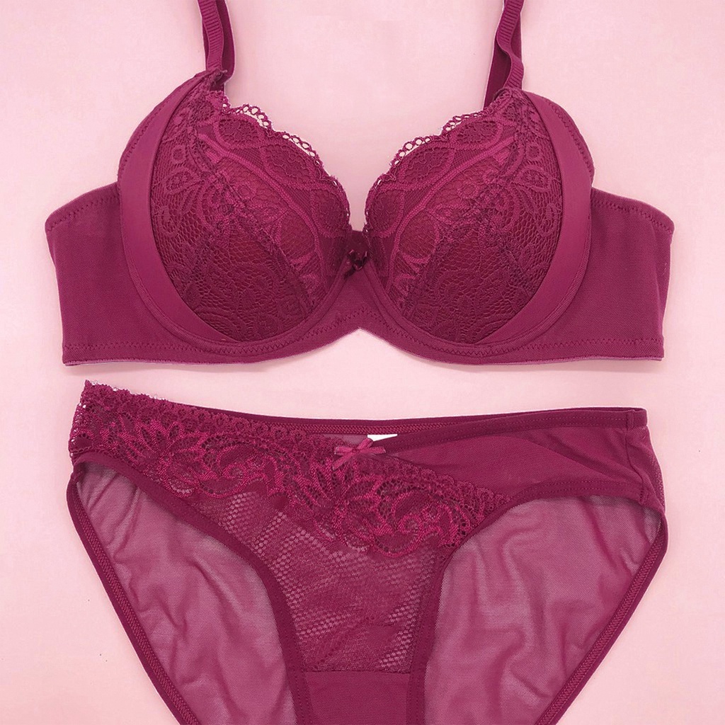 Set bộ đồ lót ren nữ sexy vải lưới thêu hoa kháng khuẩn cao cấp Luperi NY820