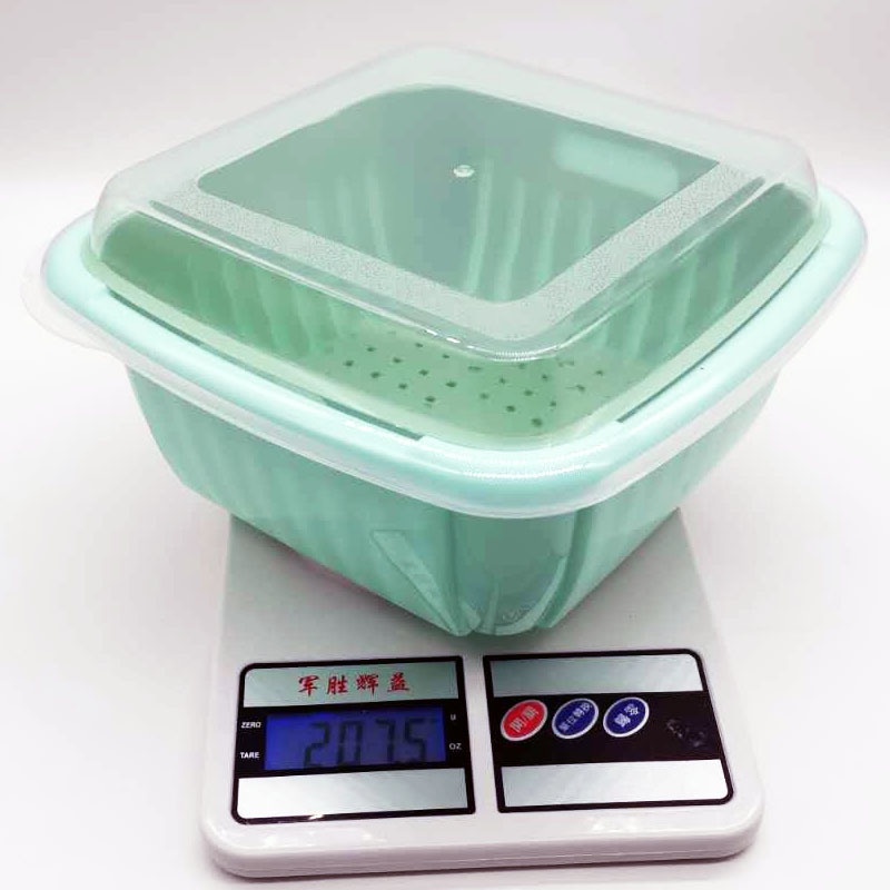 Sỉ 17k-Bộ Rổ Nhựa Kèm Chậu Có Nắp Đậy