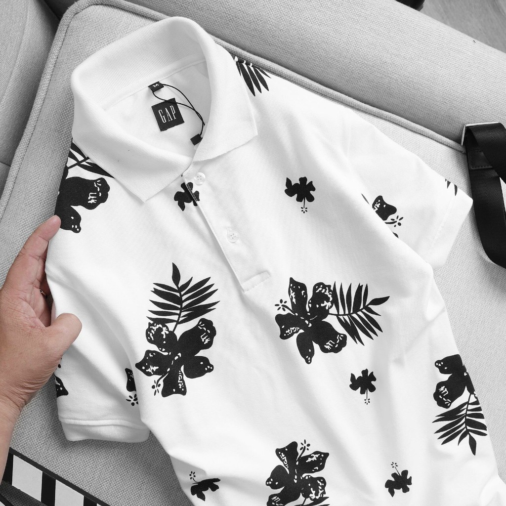 (Size lớn > 100kg) Áo polo cá sấu nam họa tiết hoa lá sang trọng GAP005 ss2021 2M POLOMAN | BigBuy360 - bigbuy360.vn