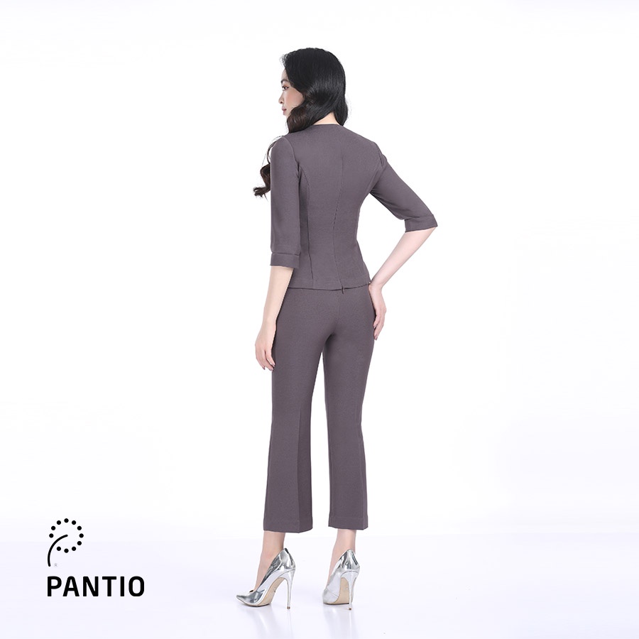 Áo sơ mi kiểu chát liệu cotton dáng ôm vạt chéo  BAK52322 - PANTIO